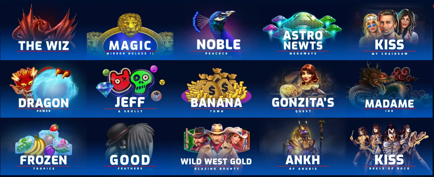 All British Casino games available after login